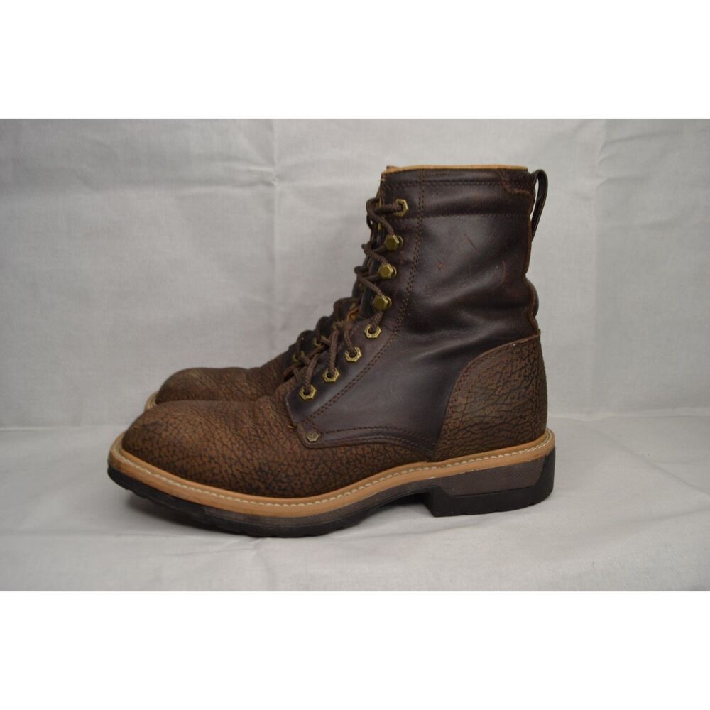 Twisted X Boots Men's 8 CellStretch 8" Lacer Alloy Square Toe Work Boots